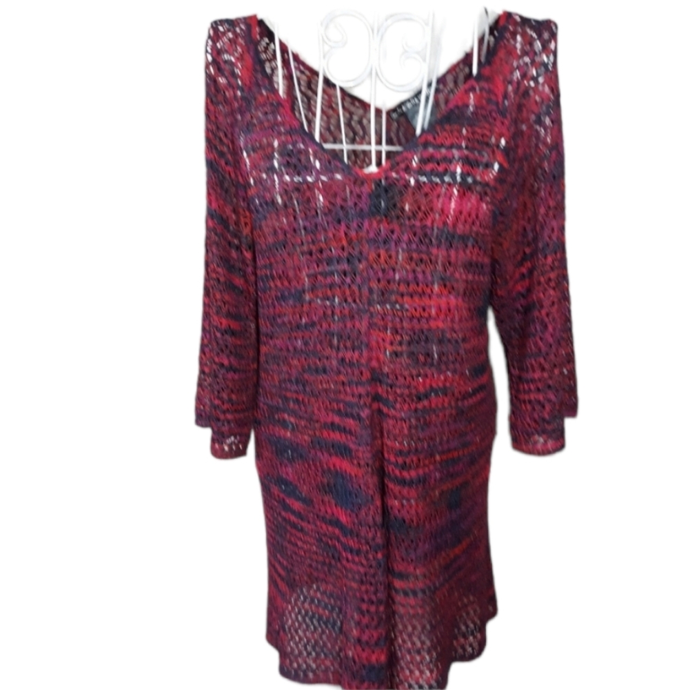 United States Sweaters V-Neck Overlay Tunic SZ XL